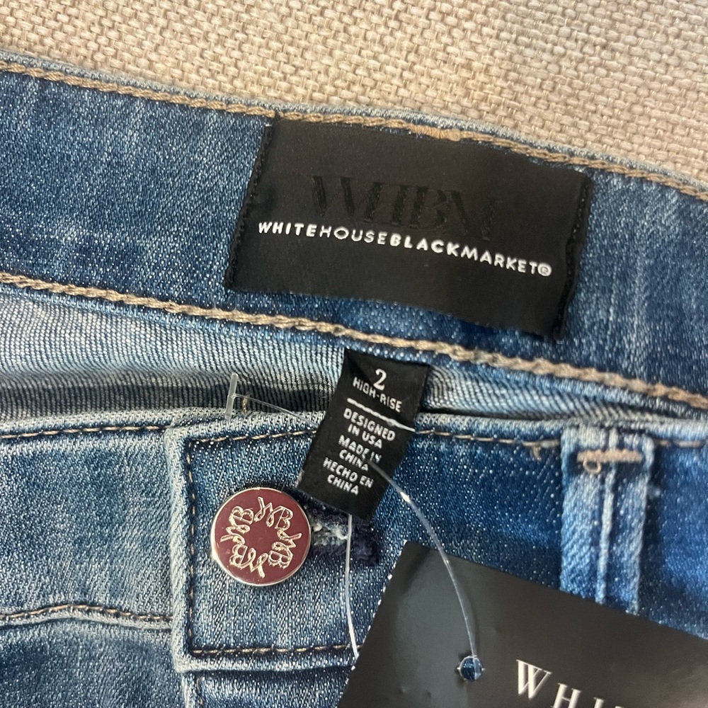 White House Black Market High Rise Blue Jeans